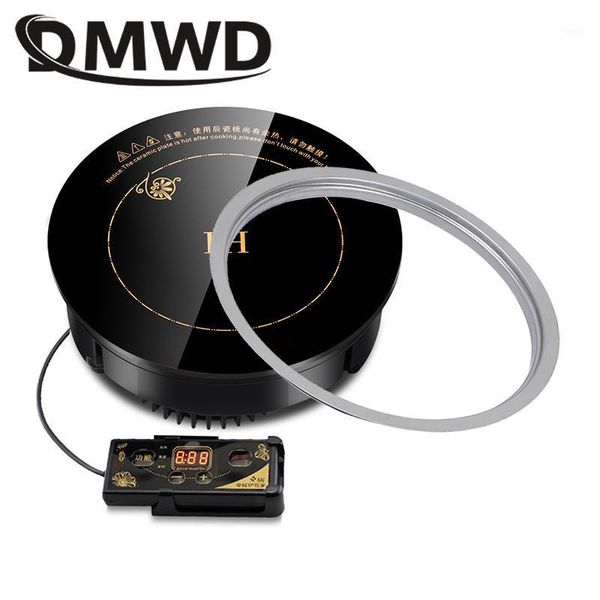 

dmwd round electric magnetic induction cooker wire control embedded mini hob burner commercial waterproof pot stove cook