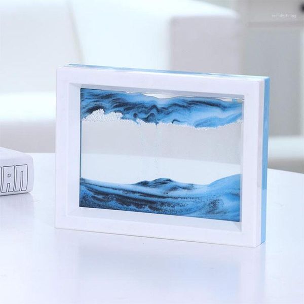 

a creative gifts glass handicraft micro dynamic art landscape furnishing articles hourglass quicksand painting decoration1