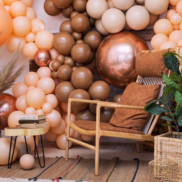 

30pcs 5''10''12'' balloon arch coffee brown skin gray latex balloons birthday decoration wedding baby shower n