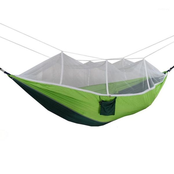 

outdoor indoor bedroom double mosquito net hammock parachute fabric comfortable durable backpacking camping1