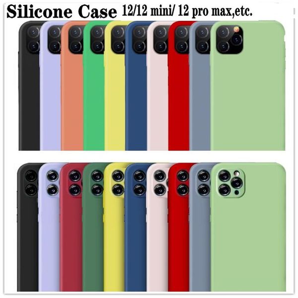 

original silicone case for iphone 12 11 pro max x xs xr 8 7 6 6s plus phone case for iphone xs max with retail box