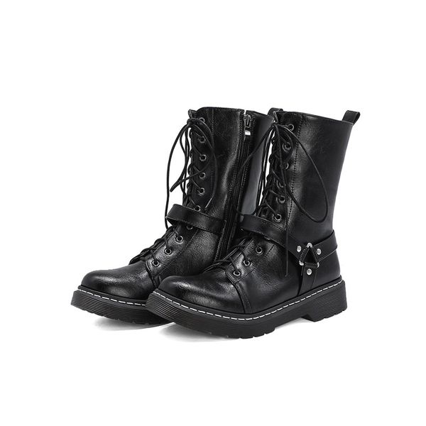 

2021 new fashions feminine ankle heel black shoes woman boots size 43 lby5