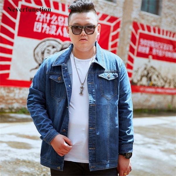 

new autumn winter men new hip hop solid denim jackets plus size 7xl 8xl men streetwear casual fashion jean jacket coat 201218, Black;brown