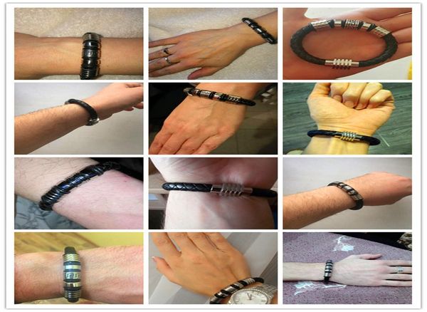 

браслет цепи мужской магнит череп из нержавеющей стали веревка браслеты натуральные кожаные браслеты мода кожаный браслет для женщин мужской, Bronze;silver