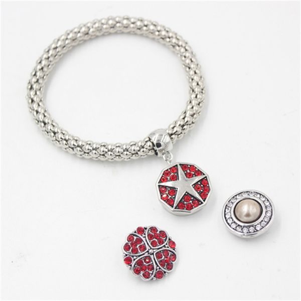 

new arrival interchangeable diy chunky snap bracelet wholesale jewelry