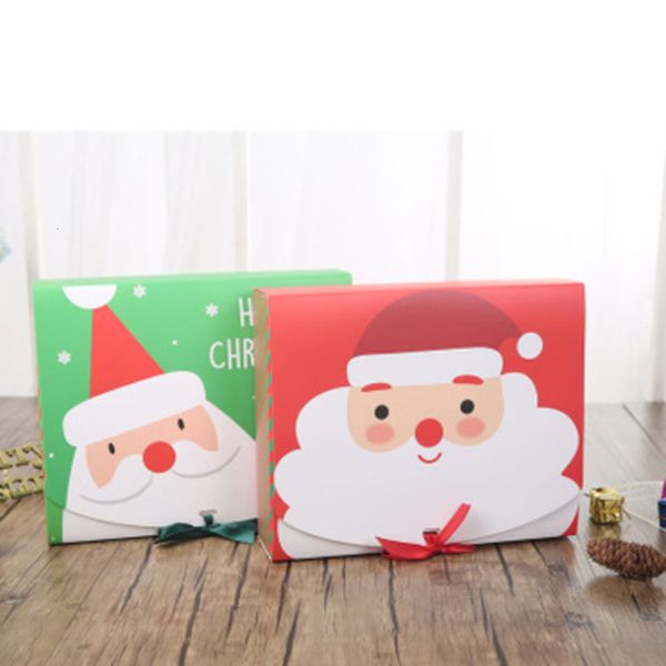 

gift santa christmas eve & fairy big design papercard present party favour activity box red green partybox kraft paper