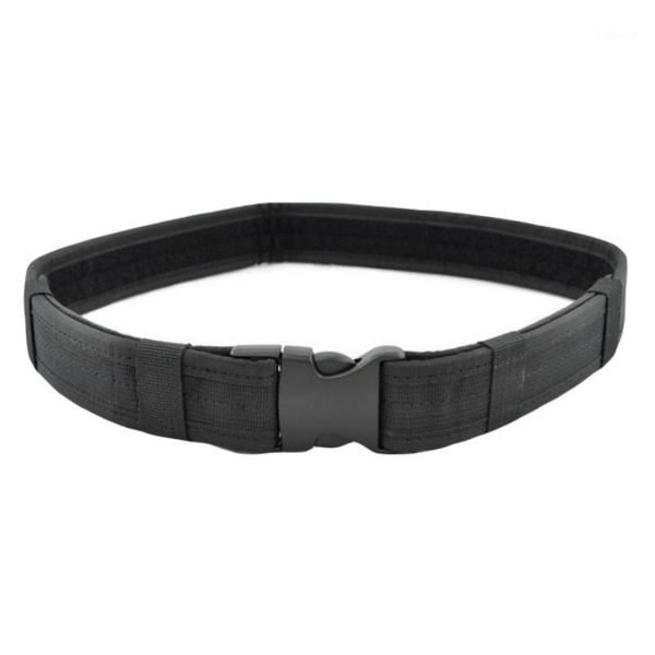 

waist support tactical sport belt multifunctional heavy duty adjustable outdoor hiking climbing load bearing utility waistband belt1, Black;gray