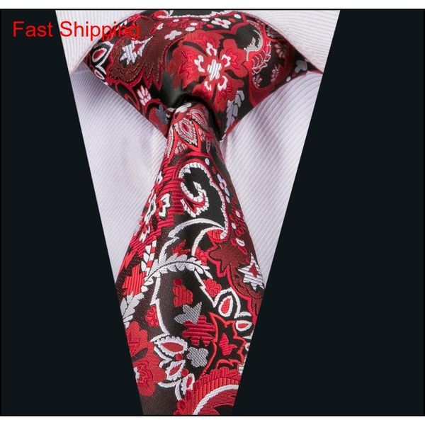 

red men ties classic silk tie sets floral mens neckties tie hanky cufflinks jacquard woven meeting business wed qylumw dh_seller2010, Black;blue