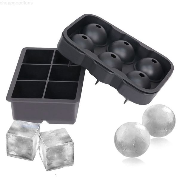 

ticent trays (set of 2), silicone sphere whiskey ball maker with lids large square ice cube molds for cocktails & bourbon