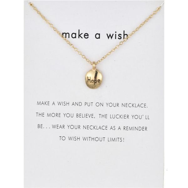 

factory7dm9necklace hope letters for women pendant charm jewelry gold silver color card necklaces choker jewelry gifts