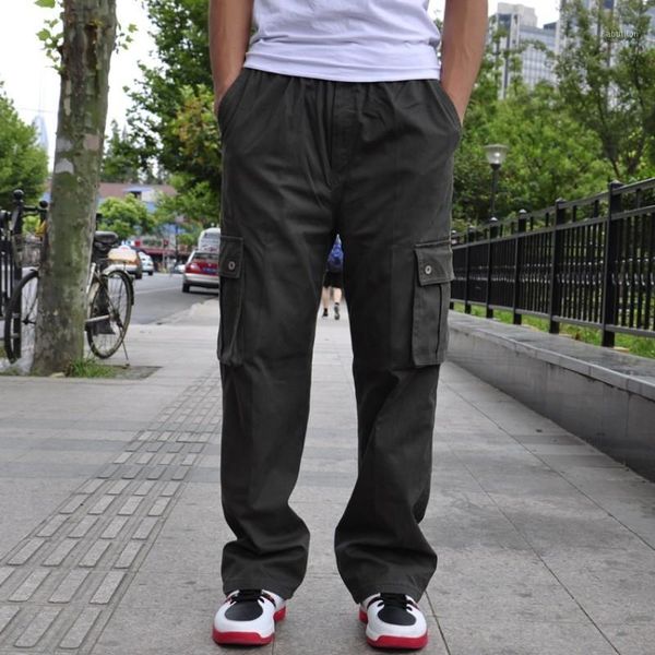 

men's pants arrival fashion brand mens cargo baggy hip-hop pocket loose casual overalls trouser work pant big size  xl 2xl 3xl 4xl 6xl, Black