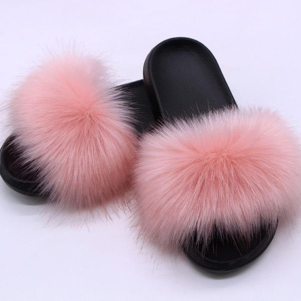 

fur slides for women furry slippers indoor house outdoor flip flops fluffy cute 2021, Black