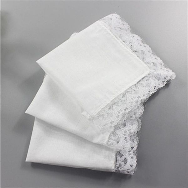

12pcs personalized white lace handkerchief woman wedding gifts wedding decoration cloth napkins
