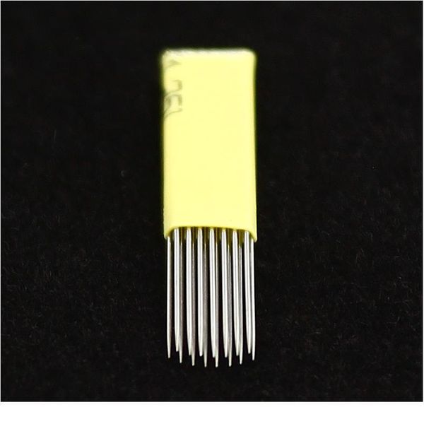 

50pcs u shape 15pin double needles blade for microblading permanent fog eyebrow tattoo needle 3d embroidery manual beaut qylatq