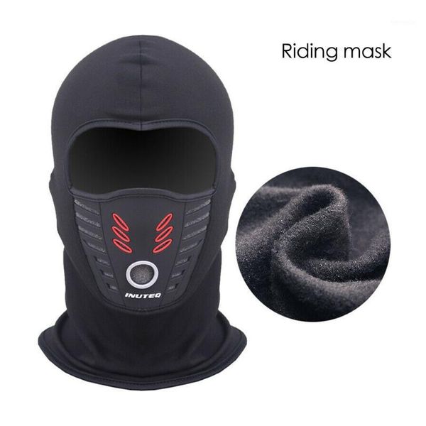 

cold weather windproof thermal fleece neck warm balaclava waterproof facemask1, Black