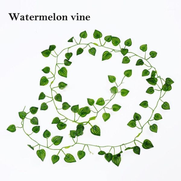 

12pcs 200m ivy leaf garland green plant plastic vine foliage home garden wedding birthday party favors decorations1