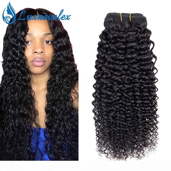 

8a brazilian curly hair bundles 100% unprocessed brazilian kinky curly human hair weave bundles natural color ing, Black