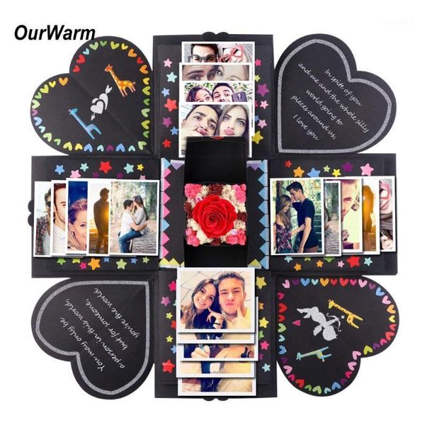 

ourwarm creative explosion box diy handmade p scrapbooking surprise gift box for wedding engagement anniversary1