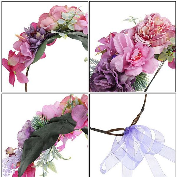 

levao bridal garland headpiece wedding flower headband wreath hairbands colors band girls hair accessories women crown h jllmwt