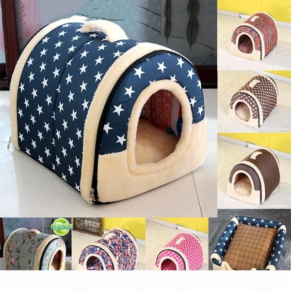

pet dog keep warm house nest with mat foldable removable cover pet dog cat bed house for small medium dogs db701