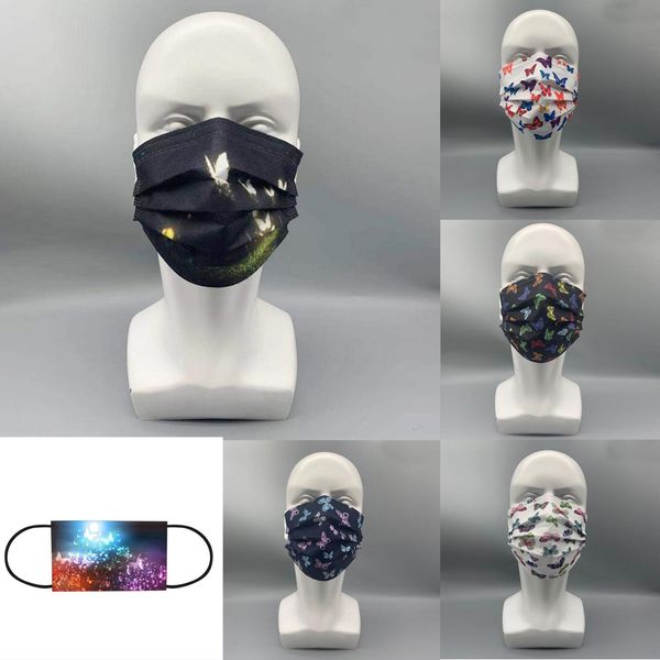 

fashion multicolor disposable mask print dustproof prevention of influenza mouth masks anti-dust pbt melt-blown nonwoven face mask