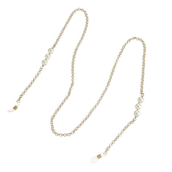 

2020 chic fashion simple simulated pearl handmade beads eyeglasses chain halter glasses cord sunglasses accessories h bbylen