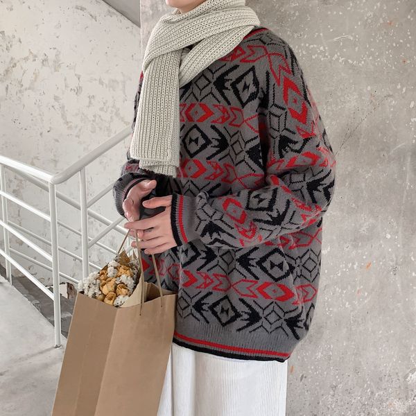 

2021 new autumn new male shirt around the neck loose mesh lazy bf couple beige student clothes paib, White;black