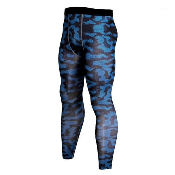 

running pants 2021 brand camo compression men sportswear jogging exercise gym mens leggings training male tights camouflage1, Black;blue