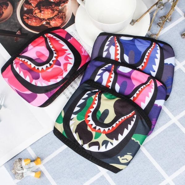 

factory flag america shark camouflage hip hop face mouth kids cotton masks resuable mask fast shipping