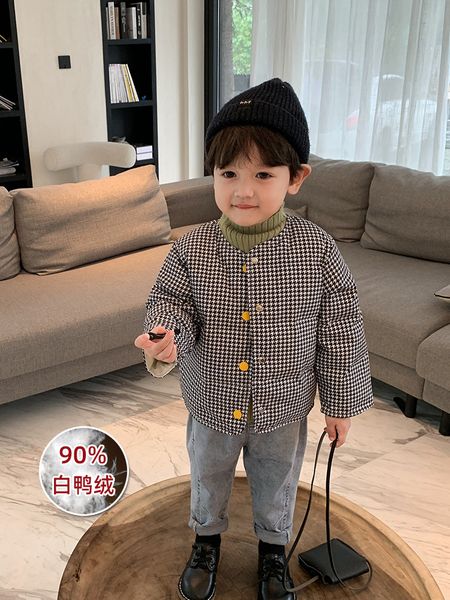 

boy's foreign style 2020 new baby down with inner liner for children's autumn and winter warm jacket, Blue;gray