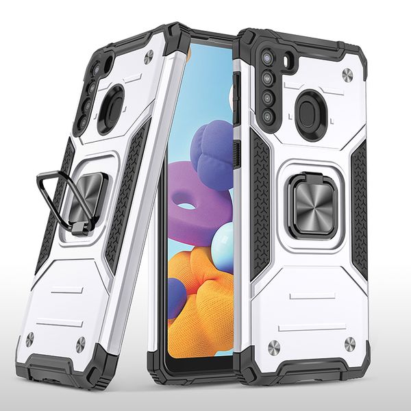 

suction armor finger-ring cover cases for moto g play 2021 samsung galaxy a20s a10s a21s m31/m21/m30s m31s m51 tpu pc combo shockproof phone