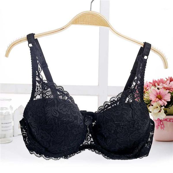 

yasemeen lace underwear 36 38 40 42 cd cup plus size bras push up padded underwear for women plus size underwire brassiere1, Red;black