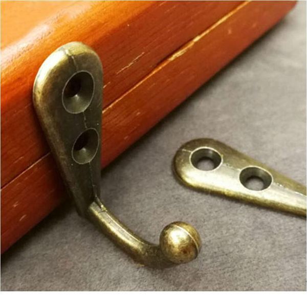 

10 pcs single prong hook classical mini size key holder wall mounted retro cloth hanger for hats towels keys room o bbysqx