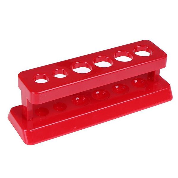 

6 holes red plastic test tube rack holder support burette stand laboratory test tube stand shelf lab school bbyuse