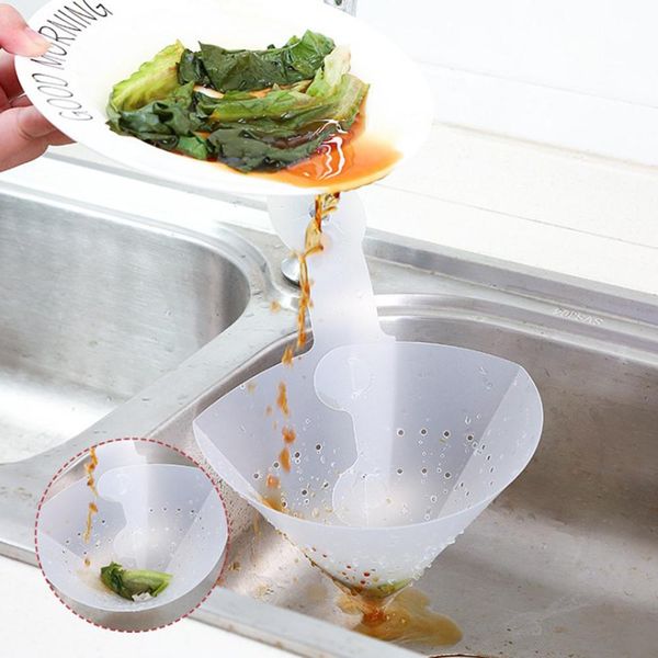 

funnel drain basket with suction cup foldable sink filter for kitchen food waste drain sorting garbage soup separated device f wmttjb