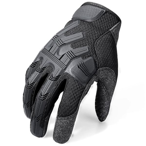 

full finger перчатки multicam tactical glove мягкая камуфляжная армия военный боевой бой airsoft велосипед открытый туризм охотничий сенсорн, Black