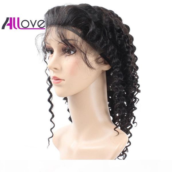 

10a brazilian hair human hair lace front wigs deep wave 180 density wholesale human hair wigs for black women selling, Black;brown