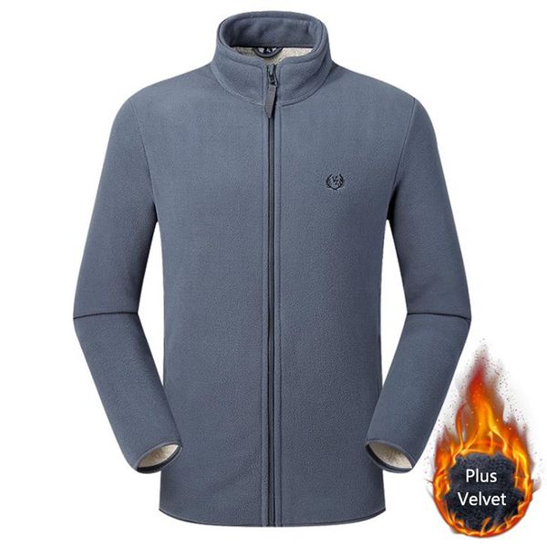 

men outdoor large size winter fleece jackets thicken thermal breathable windproof lining climbing skiing hiking casual clothing q1201, Black;brown