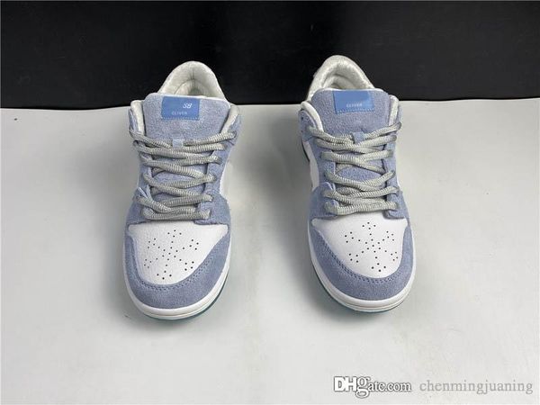 

high authentic sean cliver dunk sb low skateboard shoes white psychic blue suede sneaker men women metallic gold sports shoes size 36-46