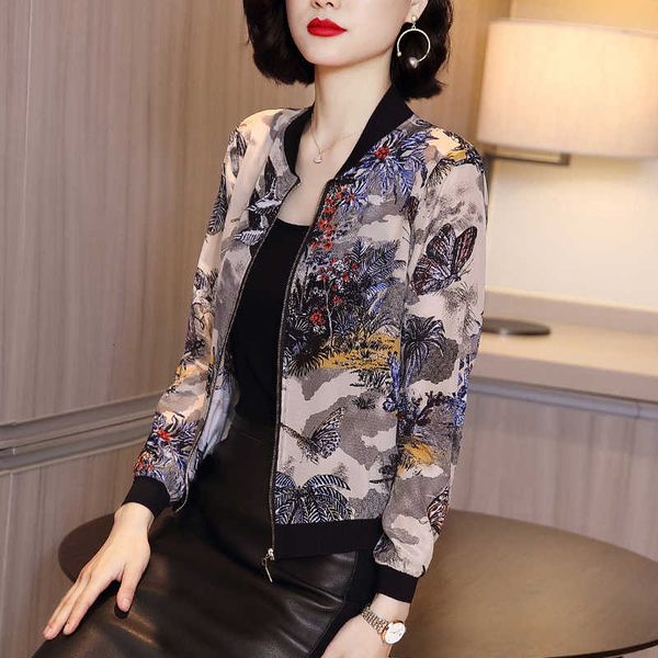 

plue size 3xl o-neck jackets women korean summer jacket coat basic loose casual jackets bomber thin female jackets clothing 201020, Black;brown