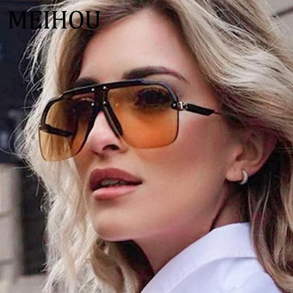 

fashion pilot oversize clear woman uv400 half sunglasses men women frame shades sunglasses trend classic orakk