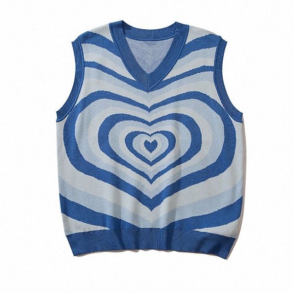 

men's vest knitted striped stylish sleeveless sweater cardigans v neck fall winter blue khaki black 53gh#, White;black