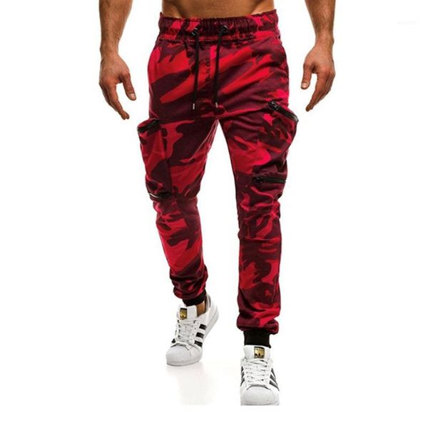 

zipper pencil pants mens joggers sweatpants casual cotton trousers for men cargo pants multi pocket camouflage1, Black