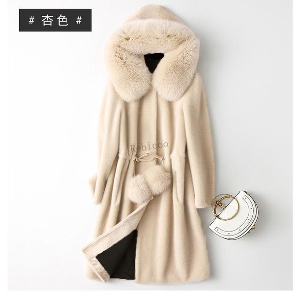 

поддельные еноты меховые женщины parkas пальто с большим большим воротником и меховым вкладышем густой теплый водонепроницаемый parka, Black