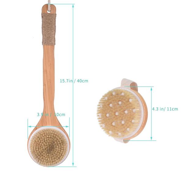 

treemile кузов массаж кисти сухой кожи отшелушивание сухой кисти 100 натуральный кабан щетины длинные ручки набор душевая щетка d30 bbyyqp