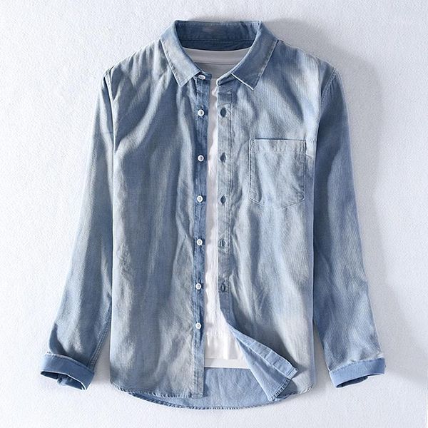 

corduroy long sleeve dress shirts for men autumn formal smart casual turn down collar pure cotton male clothing1, White;black