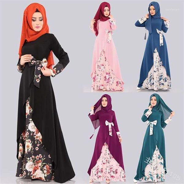 

2020 casual slim patchwork color maxi dresses elegant long dress robe muslim africa clothing african dress for women1, Red