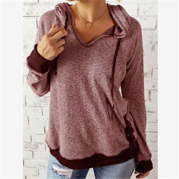 

ladies pullovers loose hoodies women patchwork stripes hooded sweater fashion trend round neck long sleeve hoodies designer spring new, Black