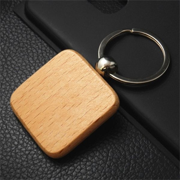 

wooden engraved customize keychains personalized cute keychain blank carving rectangle square round heart shape shi, Silver