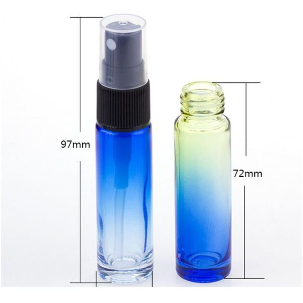 

1pc 10ml fine mist spray bottles perfume atomizer empty gradient thick glass aromatherapy sprayer travel refillab qylxpb